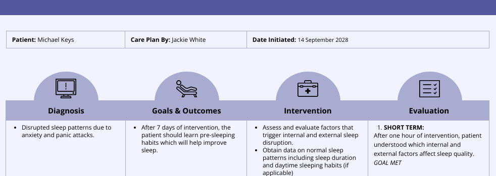 nursing care plan assignment